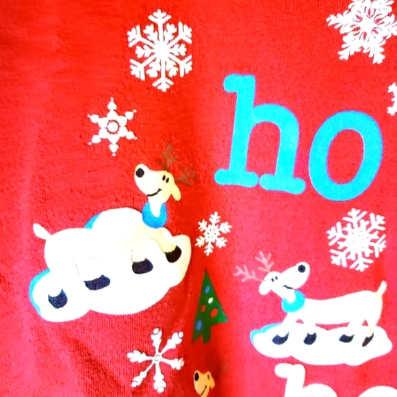 Red Vintage Christmas Sweatshirt Santa Ho Ho Ho Ulgy Xmas Sweater - Picture 8 of 11